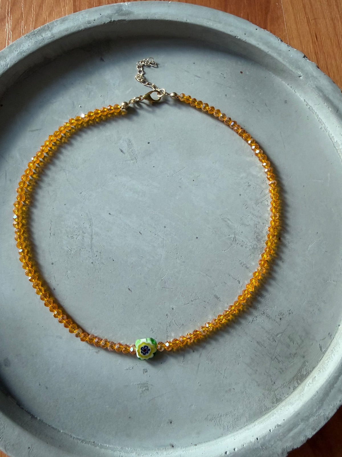 Collar con colgante de cristal de Murano-2