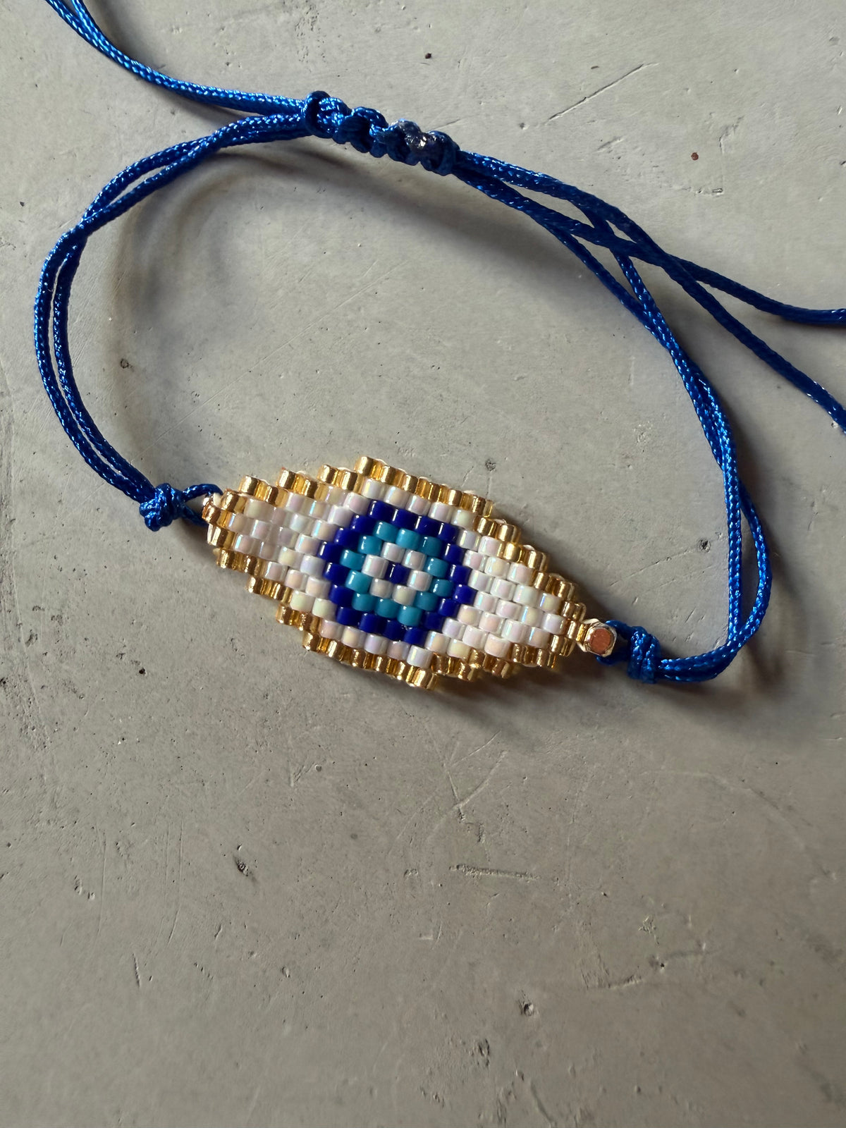 Handmade Bracelet with Eye Bead Design