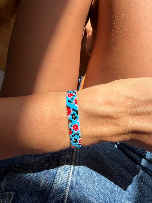 Bunte Blumen-Armbänder - 2