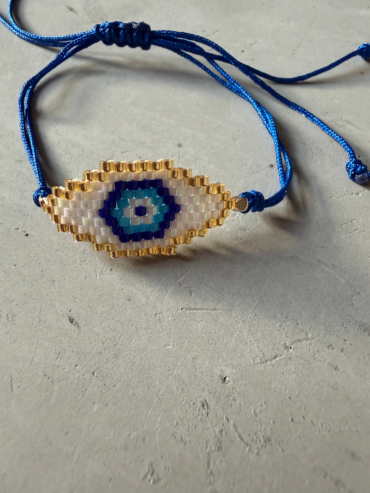 Handmade Bracelet with Eye Bead Design